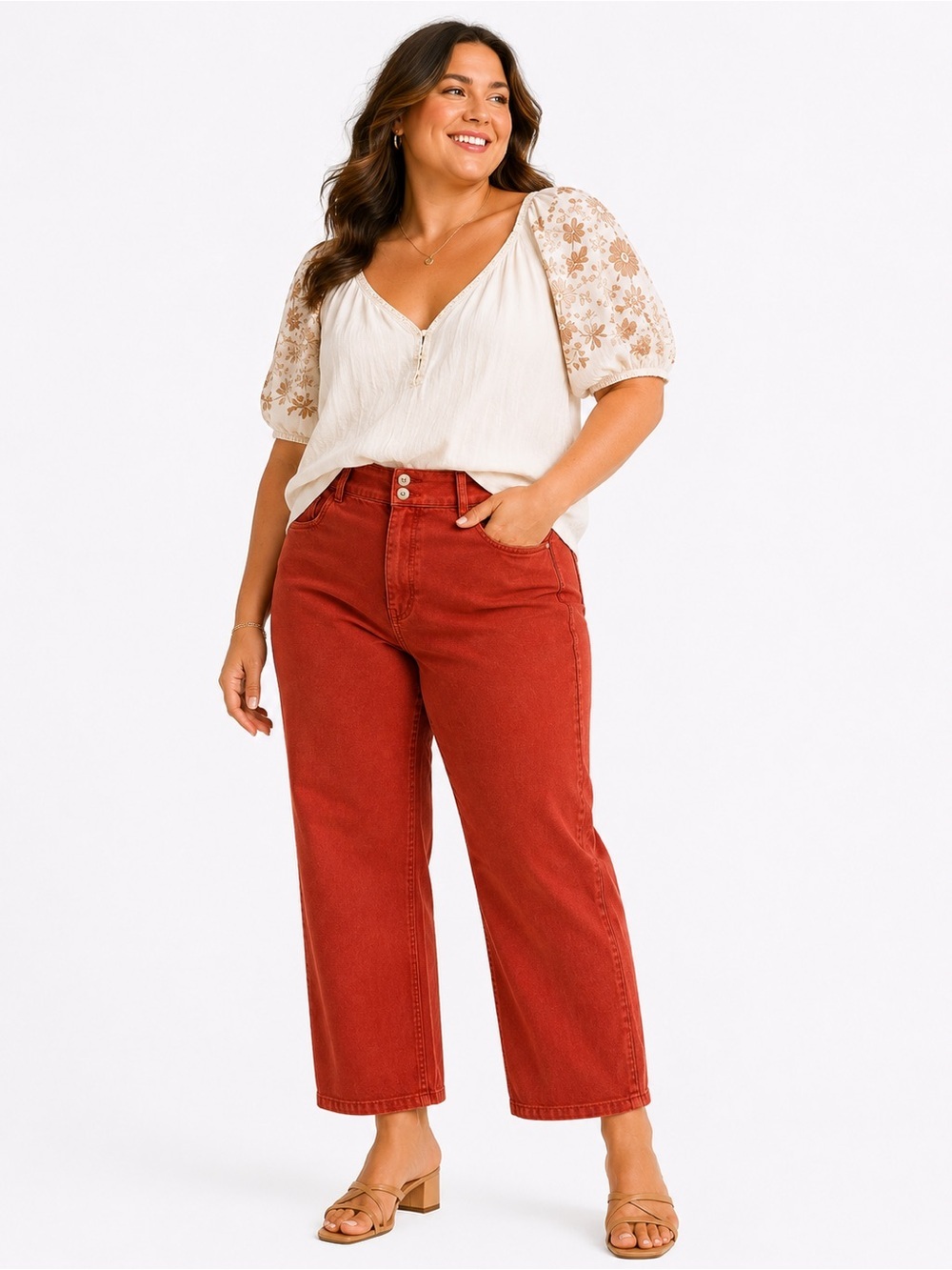 Kut from the Kloth • NWT $110USD High Rise Charlotte Crop Straight leg W23-26